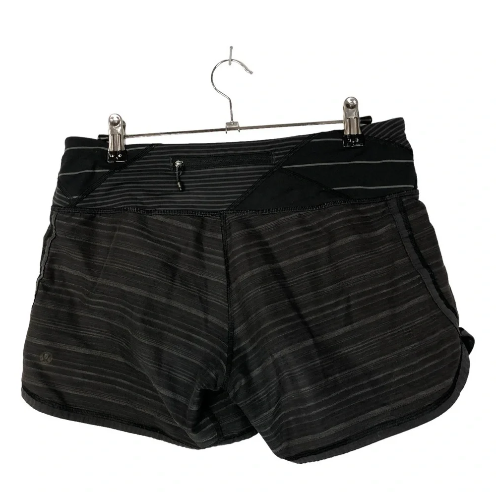 Lululemon RARE Groovy Run Wee Are From Space September‎ Black Athletic Shorts 8